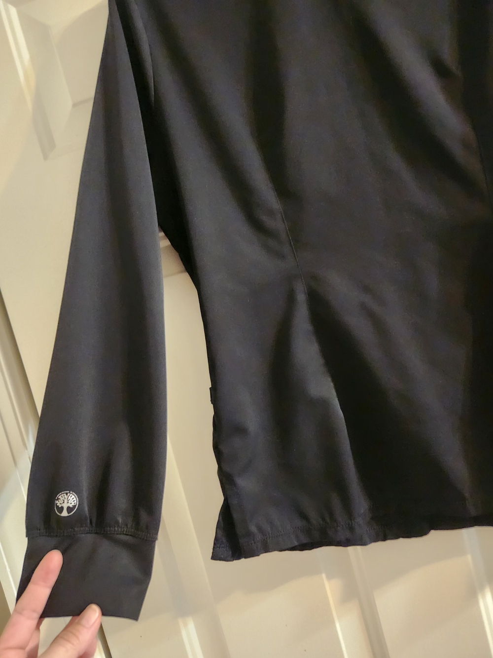 Healing Hands Works- Scrub Jacket w/ Button Snaps. Black Medium - Picture 8 of 9